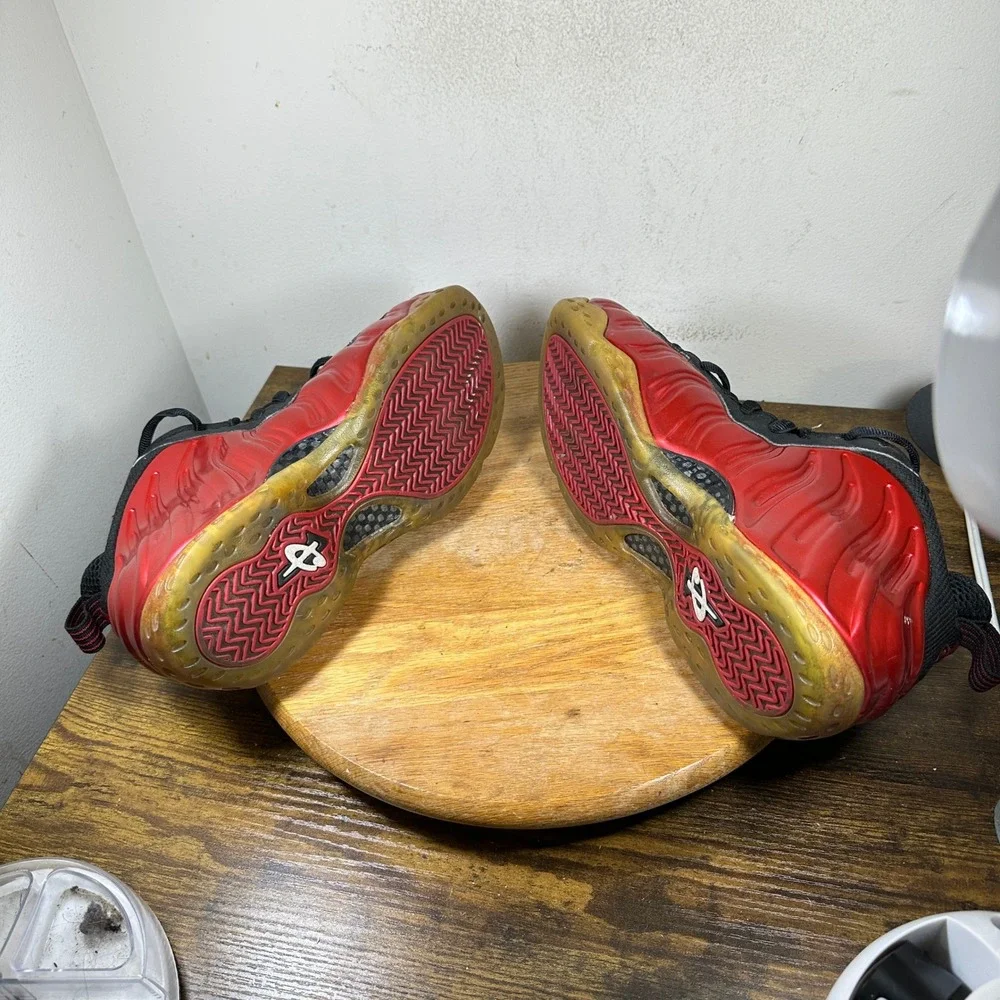 Nike Air Foamposite One Metallic Red Black 314996-610 Mens Size 10 2012 Retro